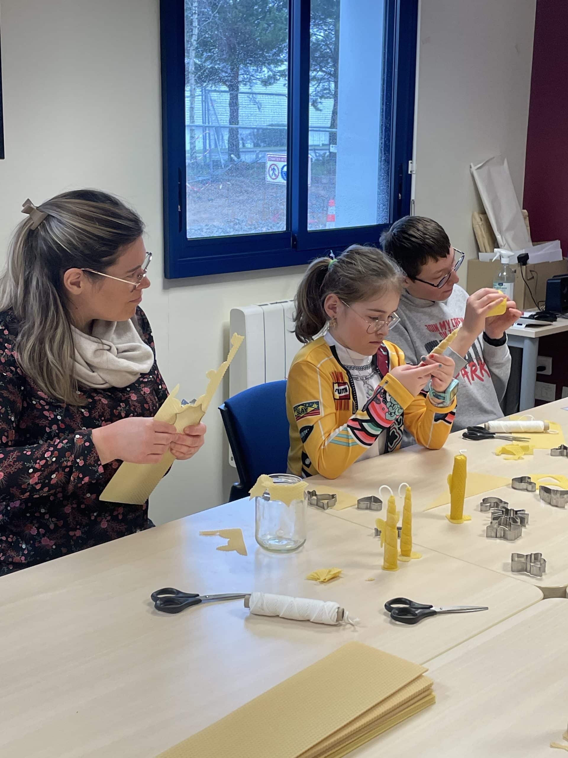 Animation bougies en cire d’abeille 