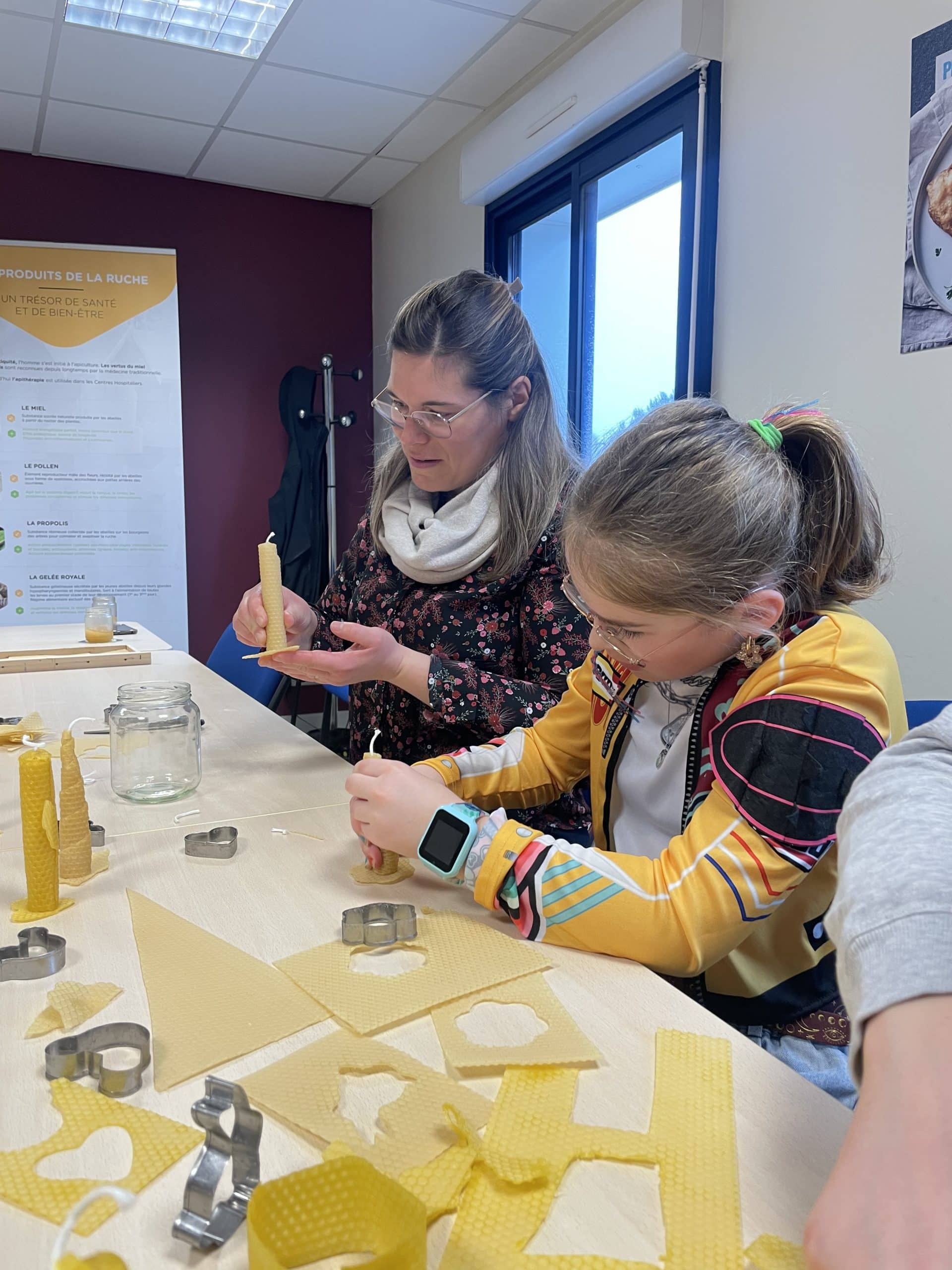 Animation bougies en cire d’abeille 