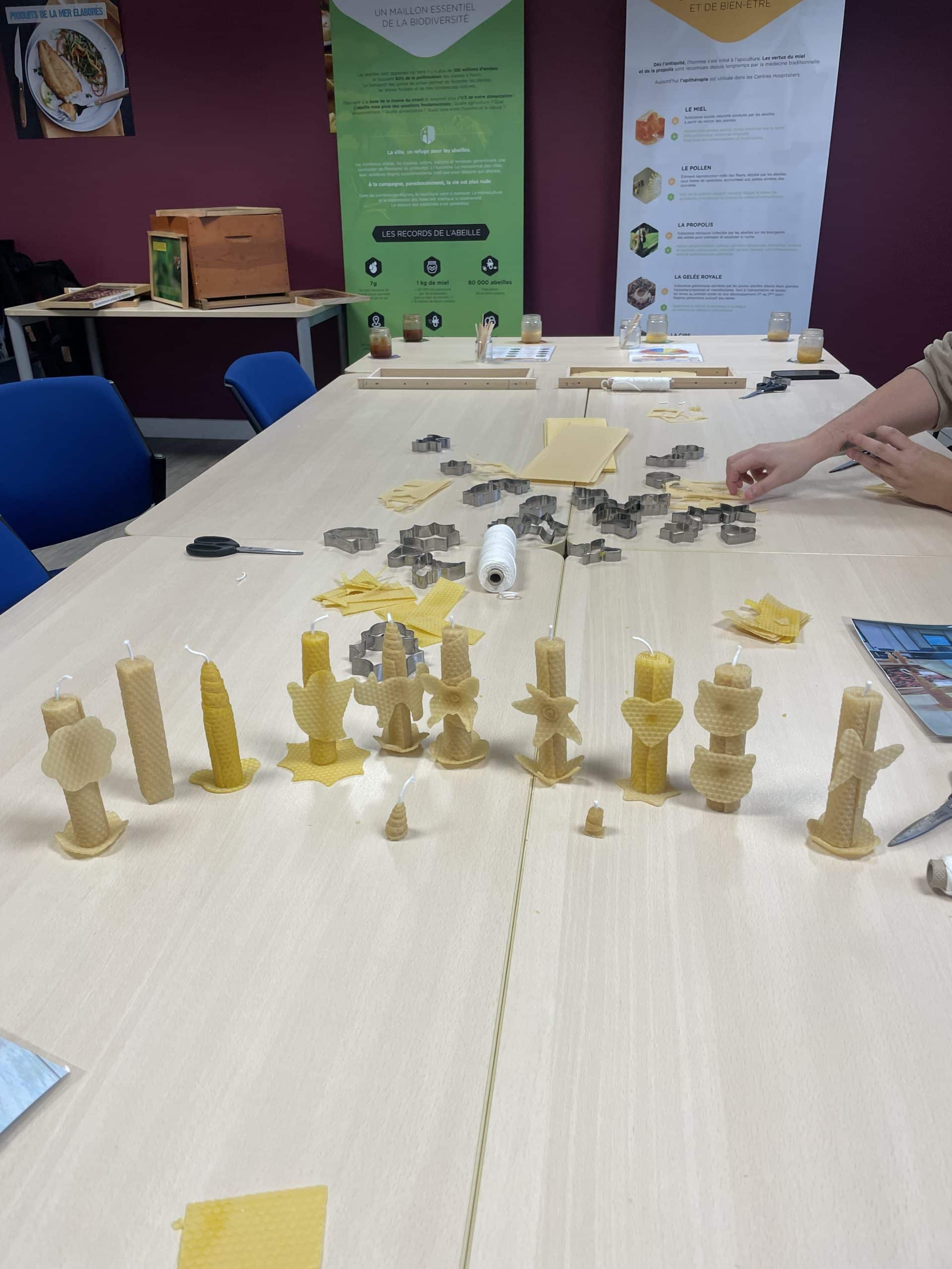 Animation bougies en cire d’abeille 